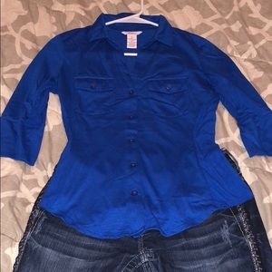 Candies Blue Button-down - S